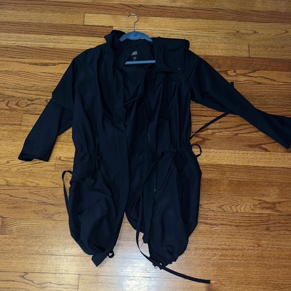 Eileen Fisher Woman’s Black Rain Jacket Size S - Picture 1 of 6